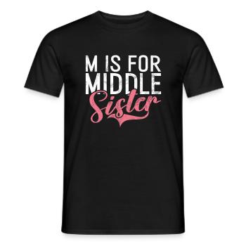 Middle Sister Gifts - Men's T-Shirt - black - Front - AI Model Male 178 light (178cm)