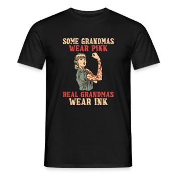 Cadeaux grand-mère - T-shirt homme - noir - Devant - AI Model Male 178 light (178cm)