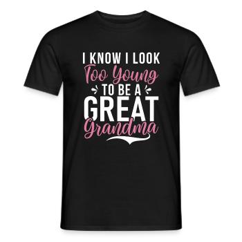 Great Grandma Gifts - Men's T-Shirt - black - Front - AI Model Male 178 light (178cm)