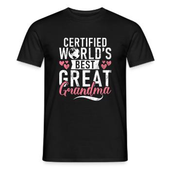 Great Grandma Gifts - Men's T-Shirt - black - Front - AI Model Male 178 light (178cm)