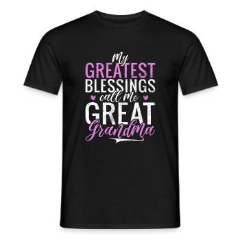 Great Grandma Gifts - Men's T-Shirt - black - Front - AI Model Male 178 light (178cm)
