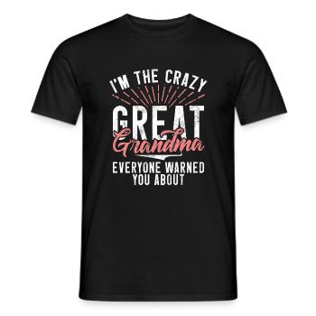 Great Grandma Gifts - Men's T-Shirt - black - Front - AI Model Male 178 light (178cm)