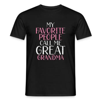 Great Grandma Gifts - Männer T-Shirt - Schwarz - Vorne - AI Model Male 178 light (178cm)