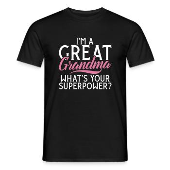 Great Grandma Gifts - Men's T-Shirt - black - Front - AI Model Male 178 light (178cm)