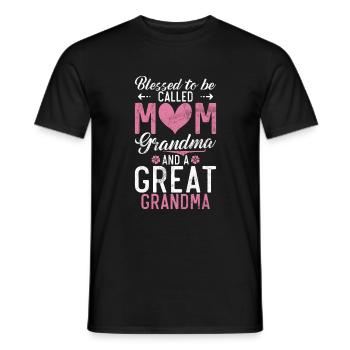 Great Grandma Gifts - Men's T-Shirt - black - Front - AI Model Male 178 light (178cm)