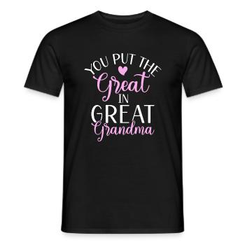 Great Grandma Gifts - Men's T-Shirt - black - Front - AI Model Male 178 light (178cm)