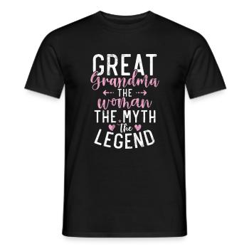 Great Grandma Gifts - Männer T-Shirt - Schwarz - Vorne - AI Model Male 178 light (178cm)