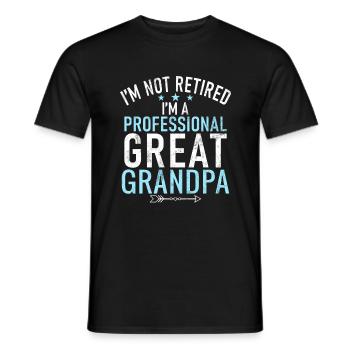 Cadeaux arrière-grand-père - T-shirt homme - noir - Devant - AI Model Male 178 light (178cm)
