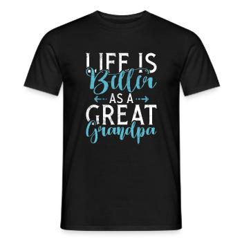 Cadeaux arrière-grand-père - T-shirt homme - noir - Devant - AI Model Male 178 light (178cm)