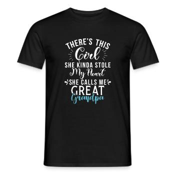 Cadeaux arrière-grand-père - T-shirt homme - noir - Devant - AI Model Male 178 light (178cm)