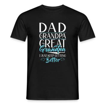 Cadeaux arrière-grand-père - T-shirt homme - noir - Devant - AI Model Male 178 light (178cm)