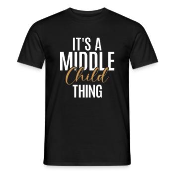 Middle Child Gifts - Men's T-Shirt - black - Front - AI Model Male 178 light (178cm)