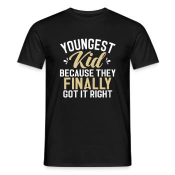 Youngest Child Gift - Men's T-Shirt - black - Front - AI Model Male 178 light (178cm)