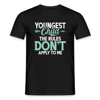 Youngest Child Gift - Men's T-Shirt - black - Front - AI Model Male 178 light (178cm)