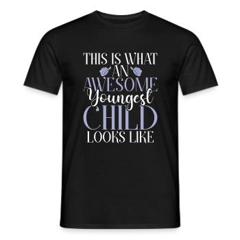 Youngest Child Gift - Men's T-Shirt - black - Front - AI Model Male 178 light (178cm)