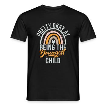 Youngest Child Gift - Men's T-Shirt - black - Front - AI Model Male 178 light (178cm)