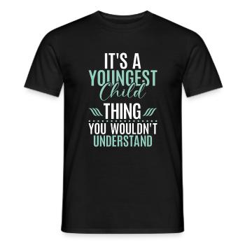 Youngest Child Gift - Men's T-Shirt - black - Front - AI Model Male 178 light (178cm)