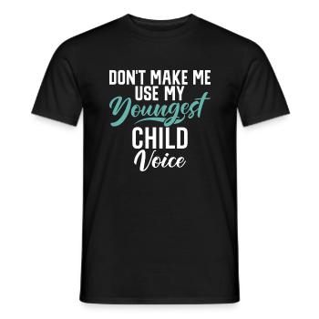 Youngest Child Gift - Men's T-Shirt - black - Front - AI Model Male 178 light (178cm)