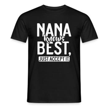Nana Gifts - Männer T-Shirt - Schwarz - Vorne - AI Model Male 178 light (178cm)