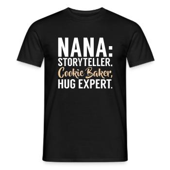 Nana Gifts - Männer T-Shirt - Schwarz - Vorne - AI Model Male 178 light (178cm)