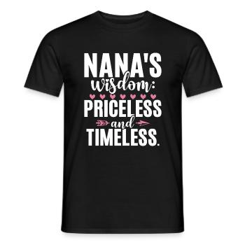 Nana Gifts - Männer T-Shirt - Schwarz - Vorne - AI Model Male 178 light (178cm)