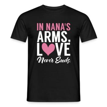 Nana Gifts - Männer T-Shirt - Schwarz - Vorne - AI Model Male 178 light (178cm)
