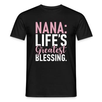 Nana Gifts - Männer T-Shirt - Schwarz - Vorne - AI Model Male 178 light (178cm)