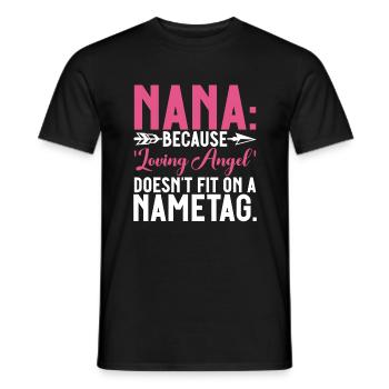 Nana Gifts - Männer T-Shirt - Schwarz - Vorne - AI Model Male 178 light (178cm)