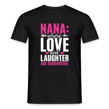 Nana Gifts - Männer T-Shirt - Schwarz - Vorne - AI Model Male 178 light (178cm)