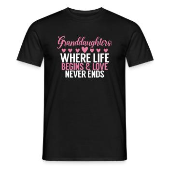 Granddaughter Gifts - Men's T-Shirt - black - Front - AI Model Male 178 light (178cm)