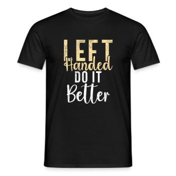 Left Handers Gifts - Männer T-Shirt - Schwarz - Vorne - AI Model Male 178 light (178cm)