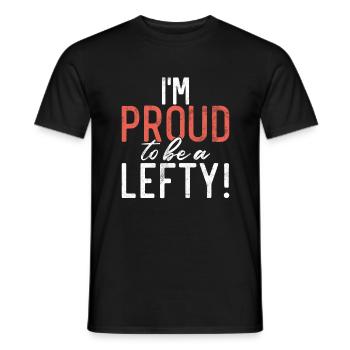 Cadeaux pour gauchers - T-shirt homme - noir - Devant - AI Model Male 178 light (178cm)