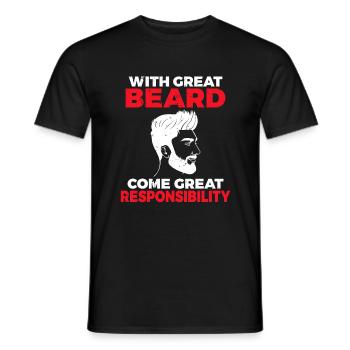Giftidea Beard Men - Männer T-Shirt - Schwarz - Vorne - AI Model Male 178 light (178cm)