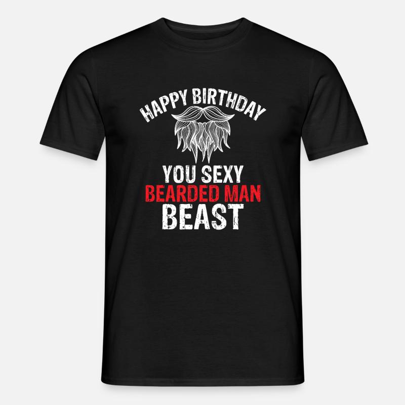 Giftidea Beard Men - Männer T-Shirt - Schwarz