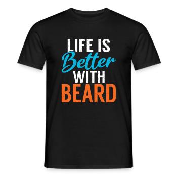 Giftidea Beard Men - Männer T-Shirt - Schwarz - Vorne - AI Model Male 178 light (178cm)