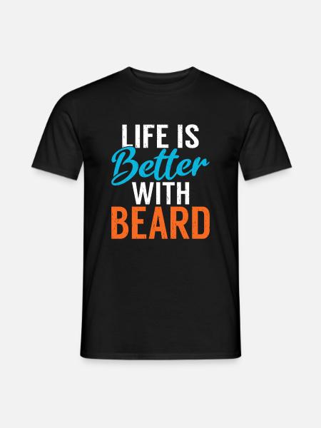 Giftidea Beard Men - Men's T-Shirt - black