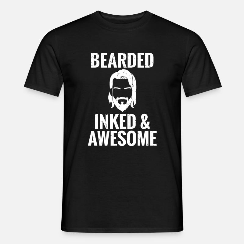 Giftidea Beard Men - Männer T-Shirt - Schwarz