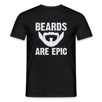 Giftidea Beard Men - Männer T-Shirt - Schwarz - Vorne - AI Model Male 178 light (178cm)