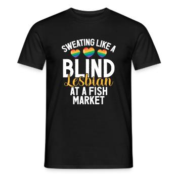 Lesbian Gifts - Männer T-Shirt - Schwarz - Vorne - AI Model Male 178 light (178cm)