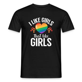 Lesbian Gifts - Männer T-Shirt - Schwarz - Vorne - AI Model Male 178 light (178cm)