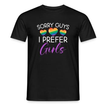 Lesbian Gifts - Männer T-Shirt - Schwarz - Vorne - AI Model Male 178 light (178cm)
