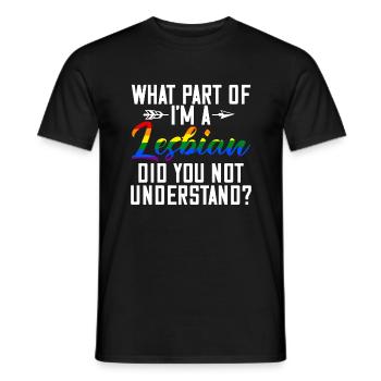 Lesbian Gifts - Männer T-Shirt - Schwarz - Vorne - AI Model Male 178 light (178cm)