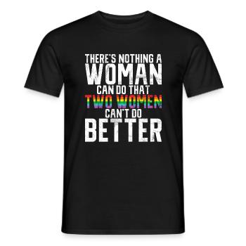 Lesbian Gifts - Männer T-Shirt - Schwarz - Vorne - AI Model Male 178 light (178cm)