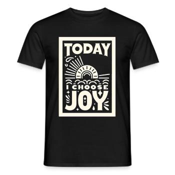 Aujourd’hui, je choisis la joie 10 - T-shirt homme - noir - Devant - AI Model Male 178 light (178cm)