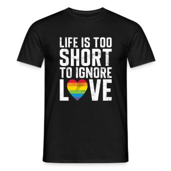 Lesbian Gifts - Männer T-Shirt - Schwarz - Vorne - AI Model Male 178 light (178cm)