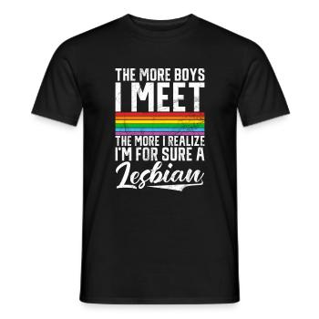 Lesbian Gifts - Männer T-Shirt - Schwarz - Vorne - AI Model Male 178 light (178cm)