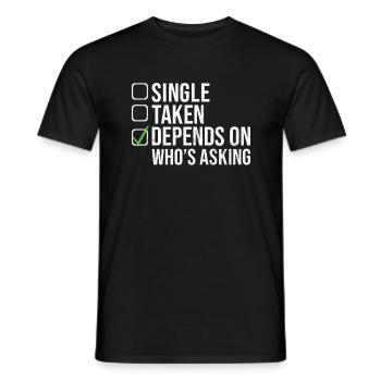 Single Gift - Men's T-Shirt - black - Front - AI Model Male 178 light (178cm)