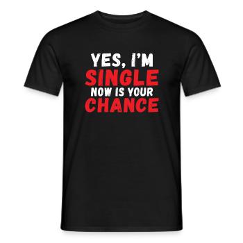 Single Gift - Men's T-Shirt - black - Front - AI Model Male 178 light (178cm)