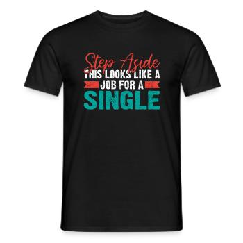 Single Gift - Men's T-Shirt - black - Front - AI Model Male 178 light (178cm)