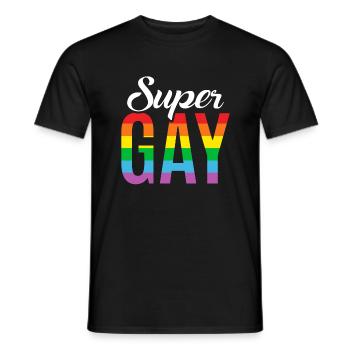 Gay Gifts - Männer T-Shirt - Schwarz - Vorne - AI Model Male 178 light (178cm)